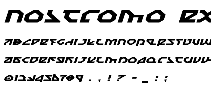 Nostromo Expanded Italic font